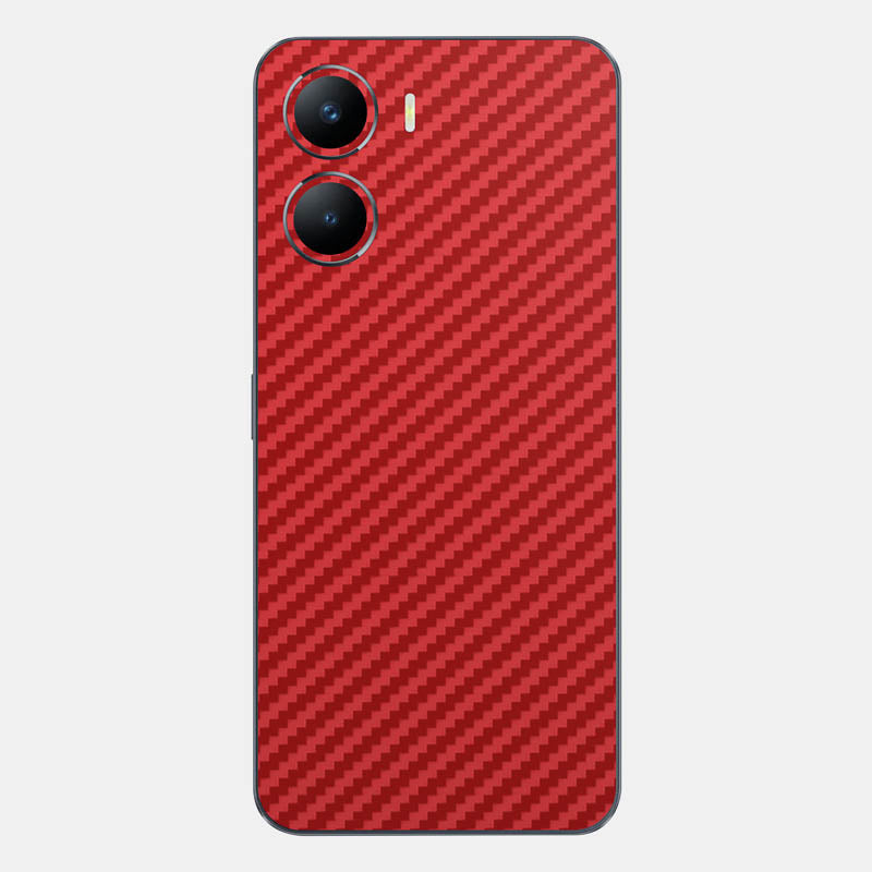 Carbon Fibre Red Glass Back