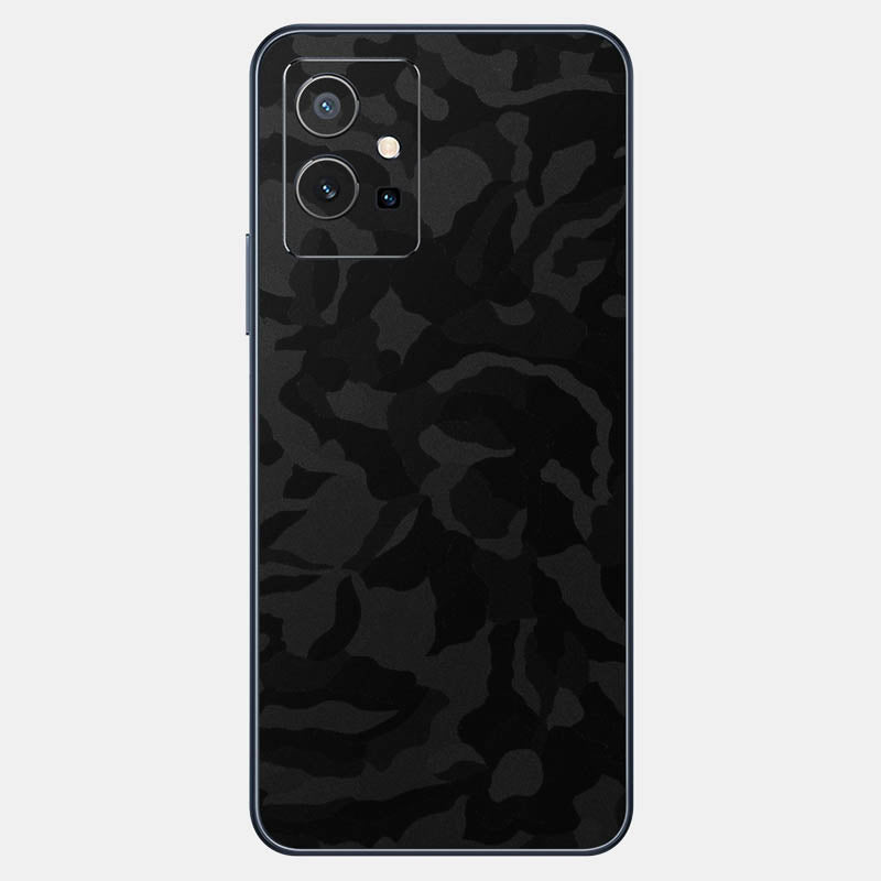 Black Camo Glass Back