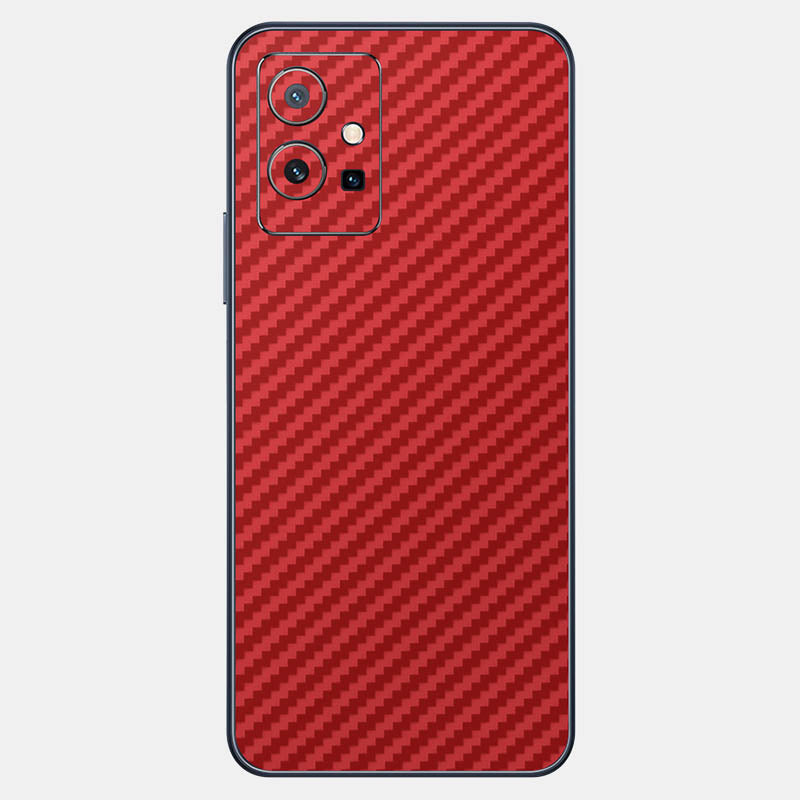 Carbon Fibre Red Glass Back