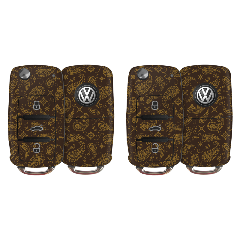 Brown Paisley Key-1 + Key-2