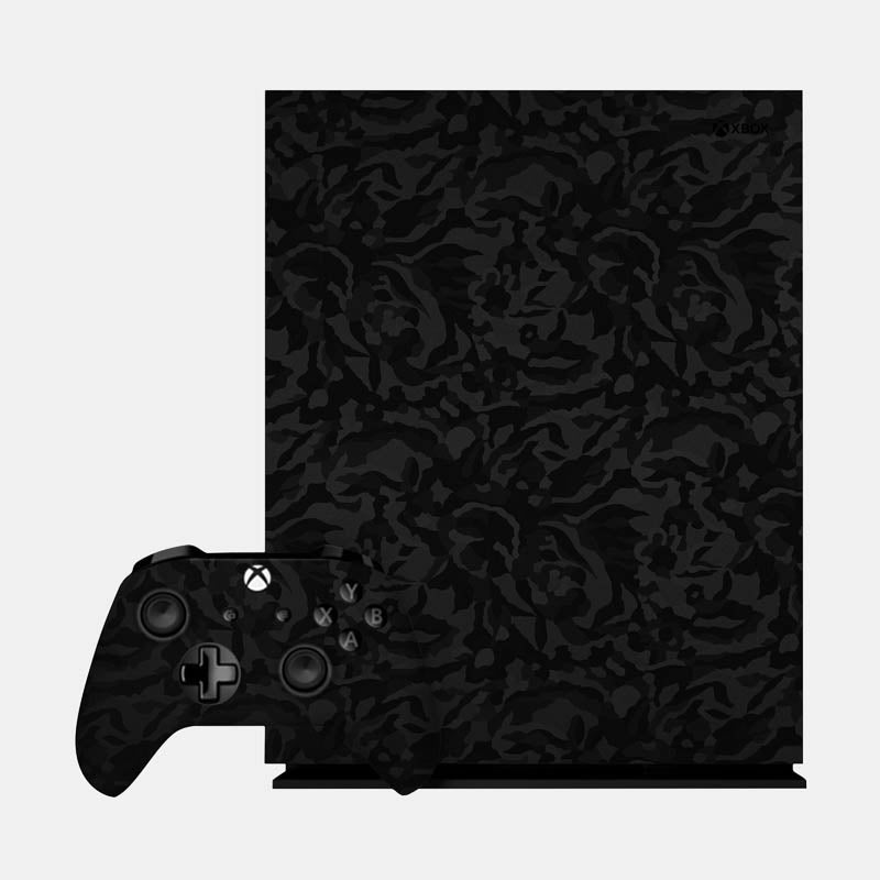 Black Camo Glass Back