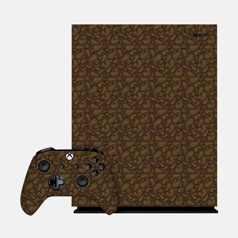 Brown Paisley Glass Back