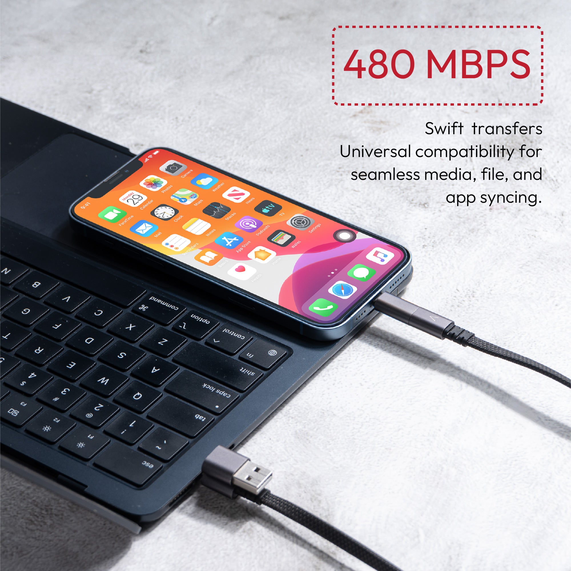 MagLock 4-in-1  Flat Magnetic 240W Fast Charging Cable