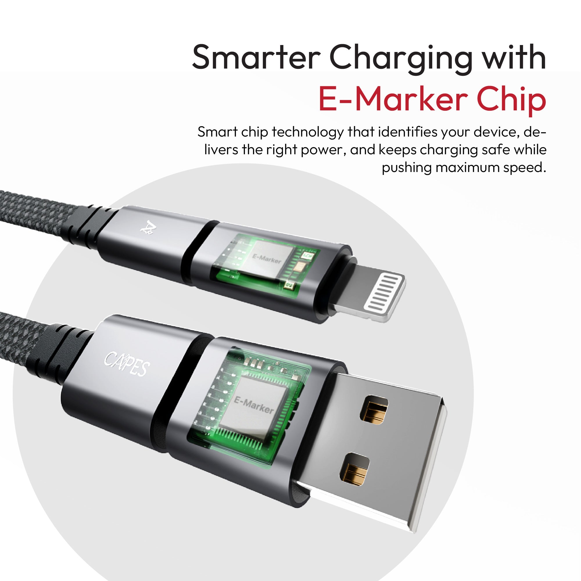 MagLock 4-in-1  Flat Magnetic 240W Fast Charging Cable
