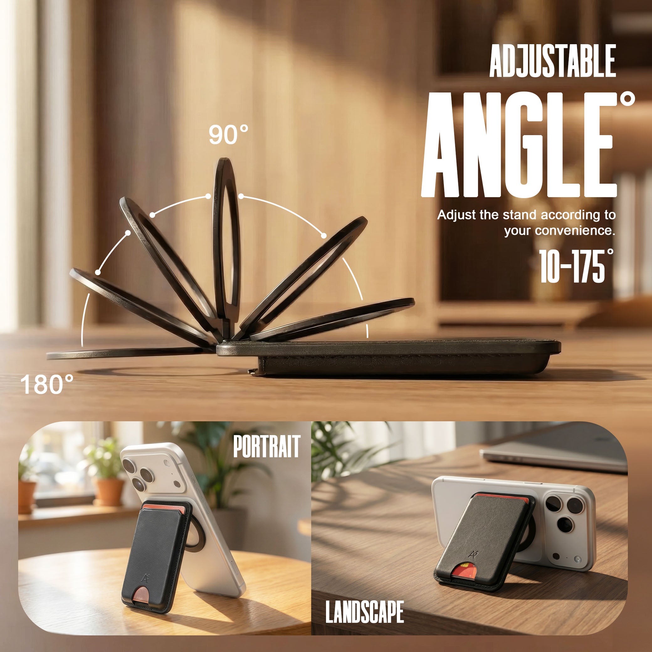 Black Leather Stand