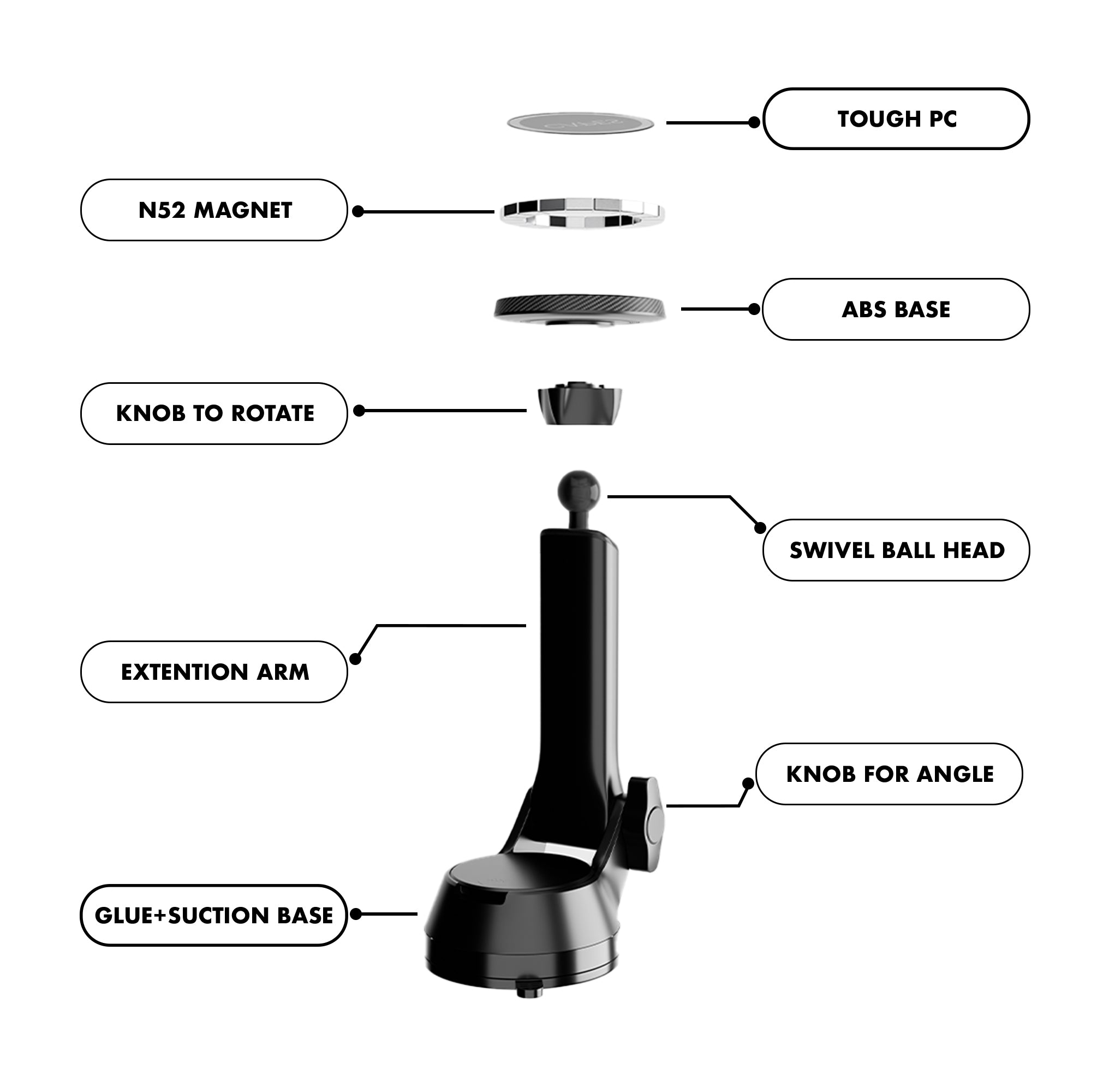 MagLock Car Mount Pro for Windshield & Dashboard