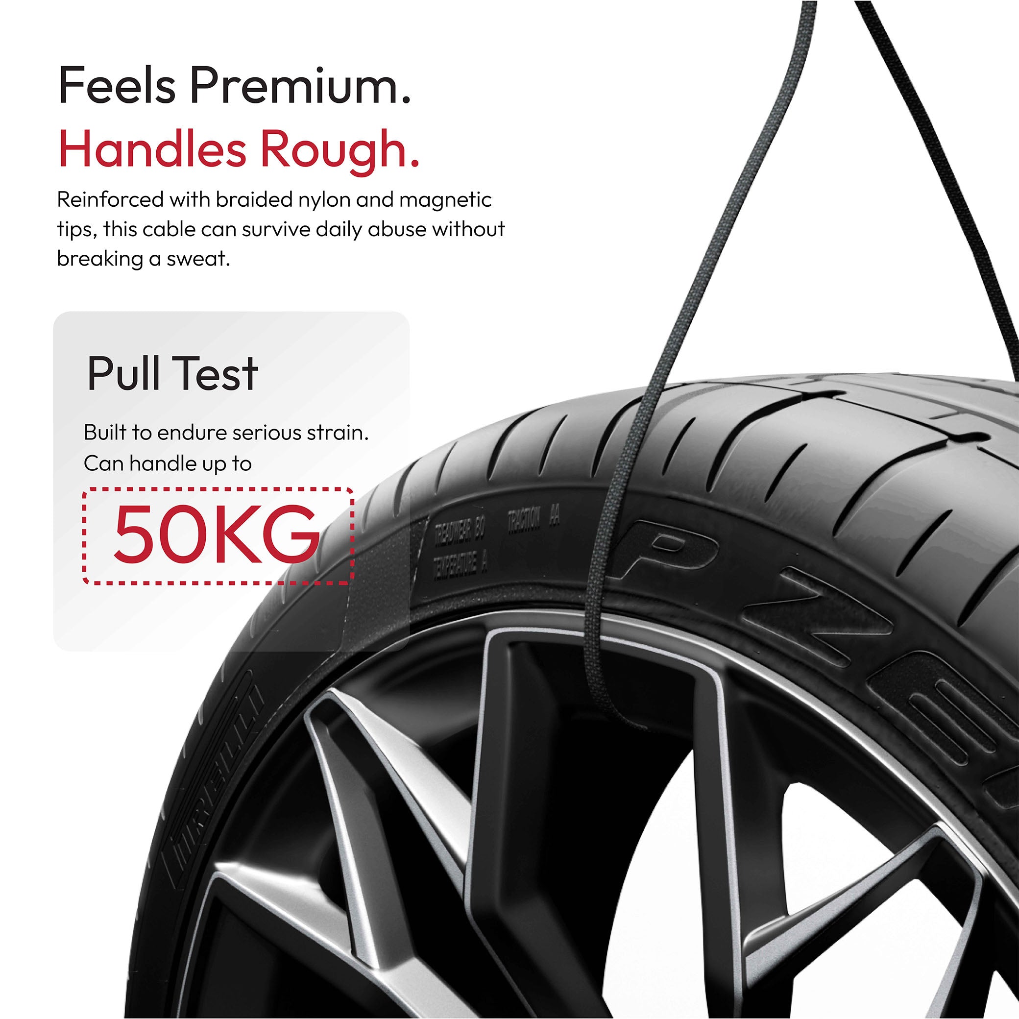 MagLock Type C to C Flat Magnetic 240W Fast Charging Cable [1M]