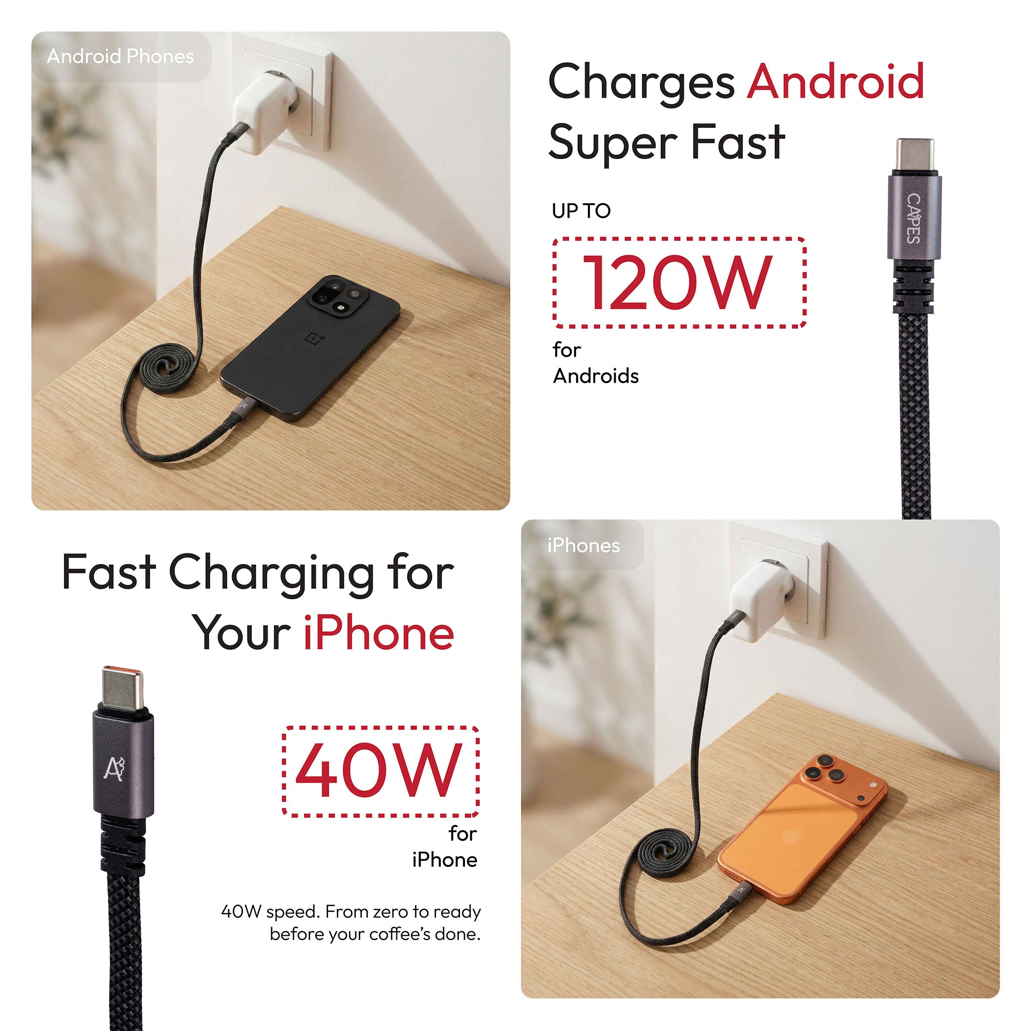 MagLock Type C to C Flat Magnetic 240W Fast Charging Cable [1M]