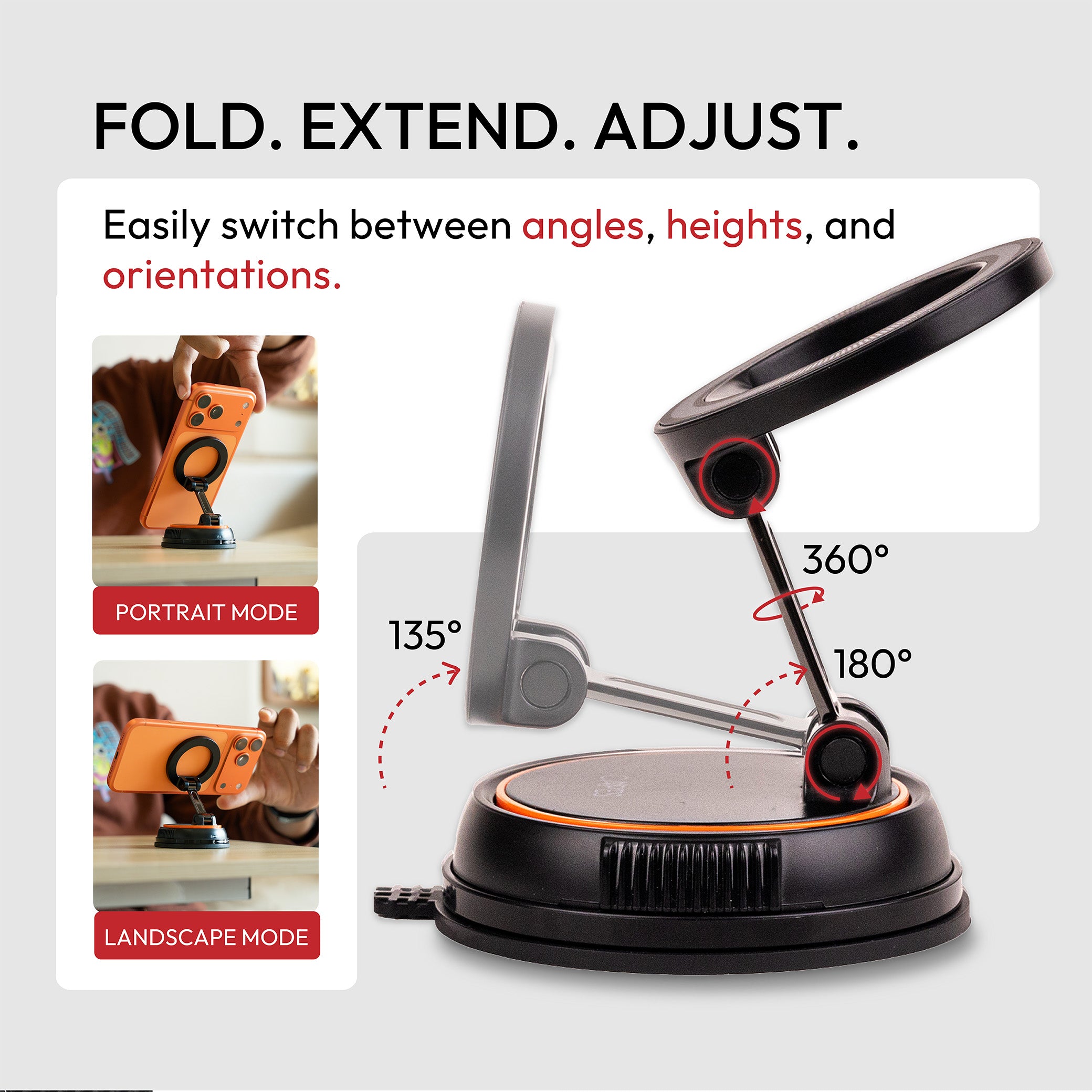 MagLock Car Anywhere Mount -  360° Magnetic Surface Mount