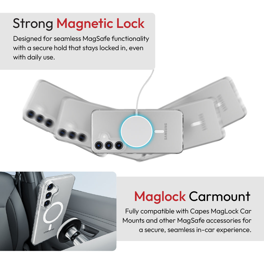 Samsung Galaxy S26 Plus Transparent Clear Armour Anti-Yellow MagSafe Case