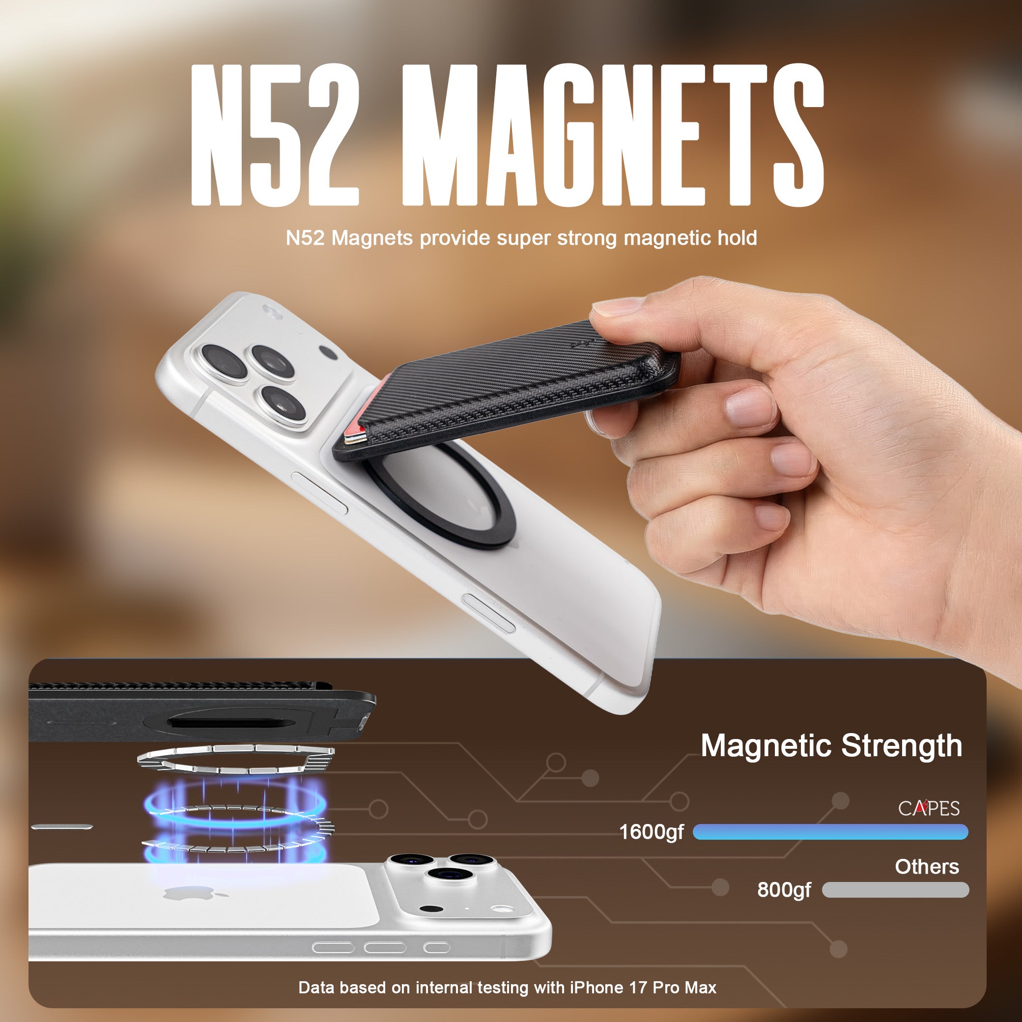 MagLock Wallet with Adjustable Stand