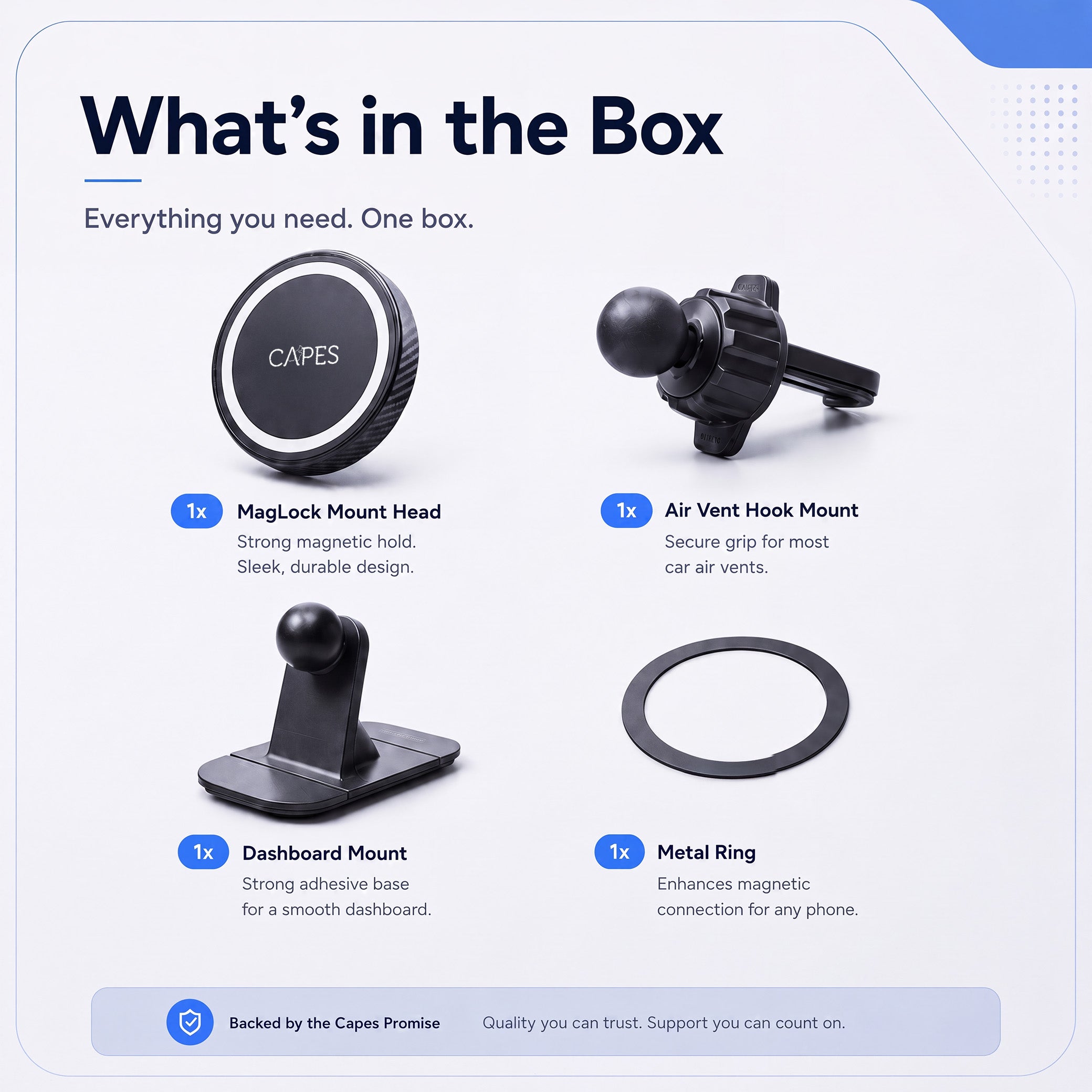 MagLock Car Mount for Air Vent & Dashboard