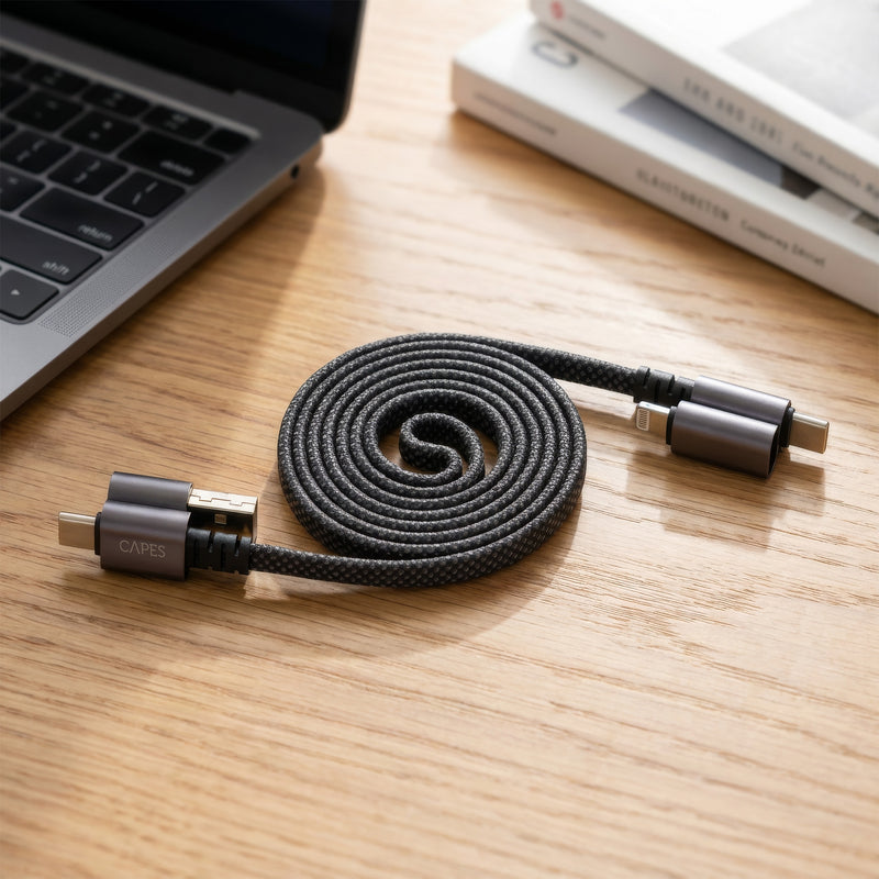 MagLock 4-in-1  Flat Magnetic 240W Fast Charging Cable [1M]
