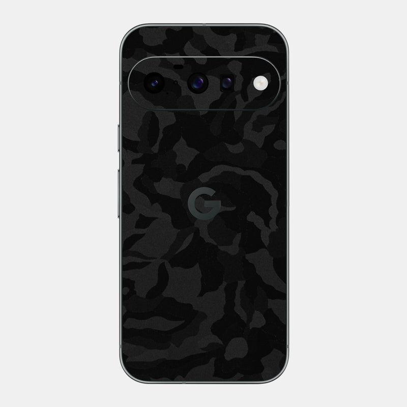 Black Camo Glass Back