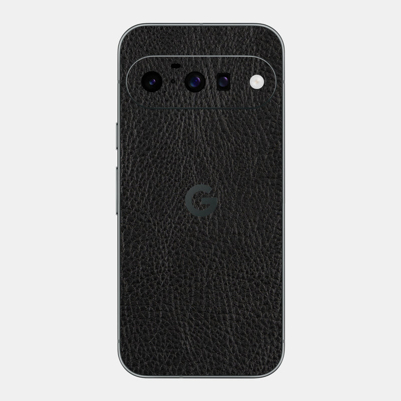 Black Leather Glass Back