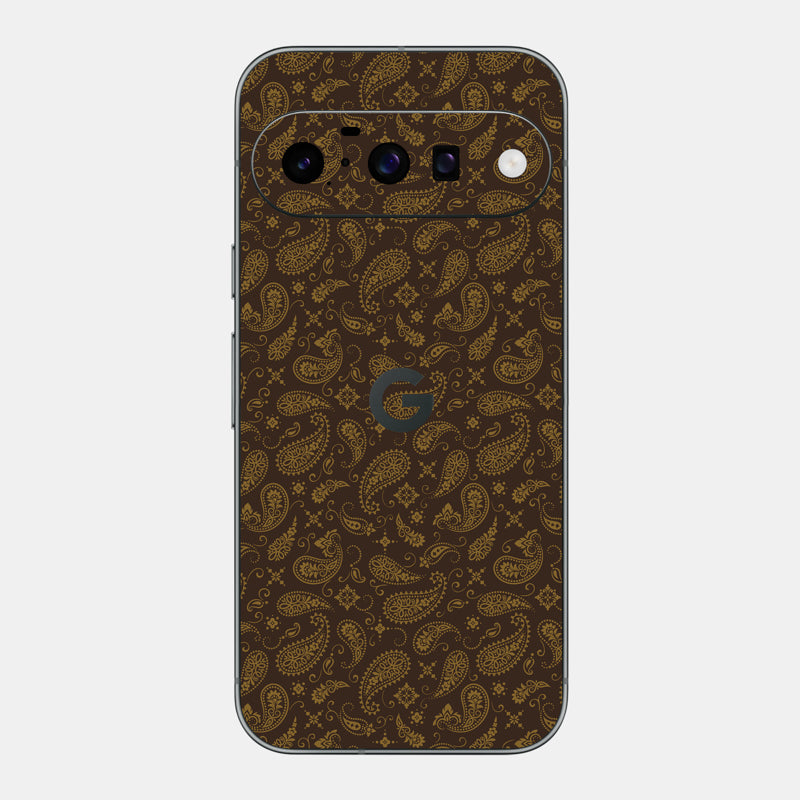 Brown Paisley Glass Back