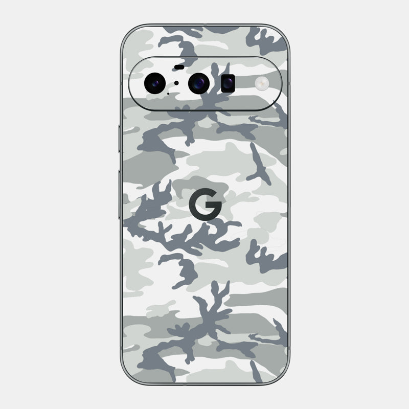 Snow Camo Glass Back