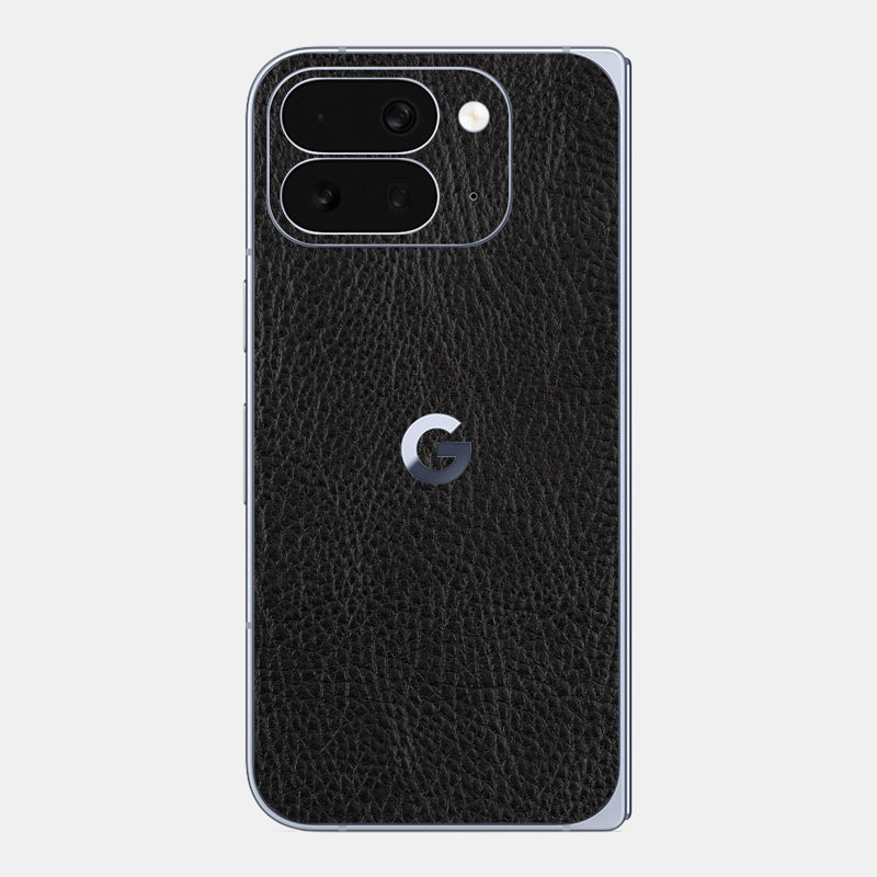 Black Leather Glass Back