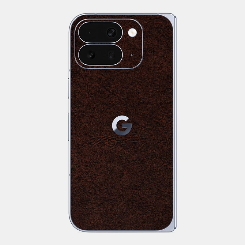 Brown Leather Glass Back