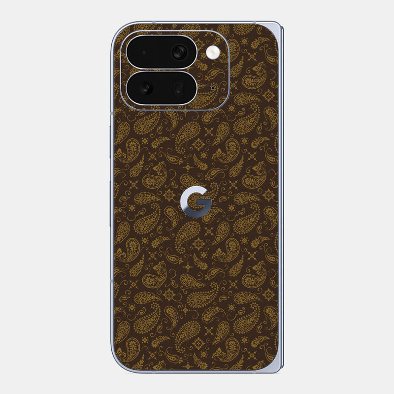 Brown Paisley Glass Back