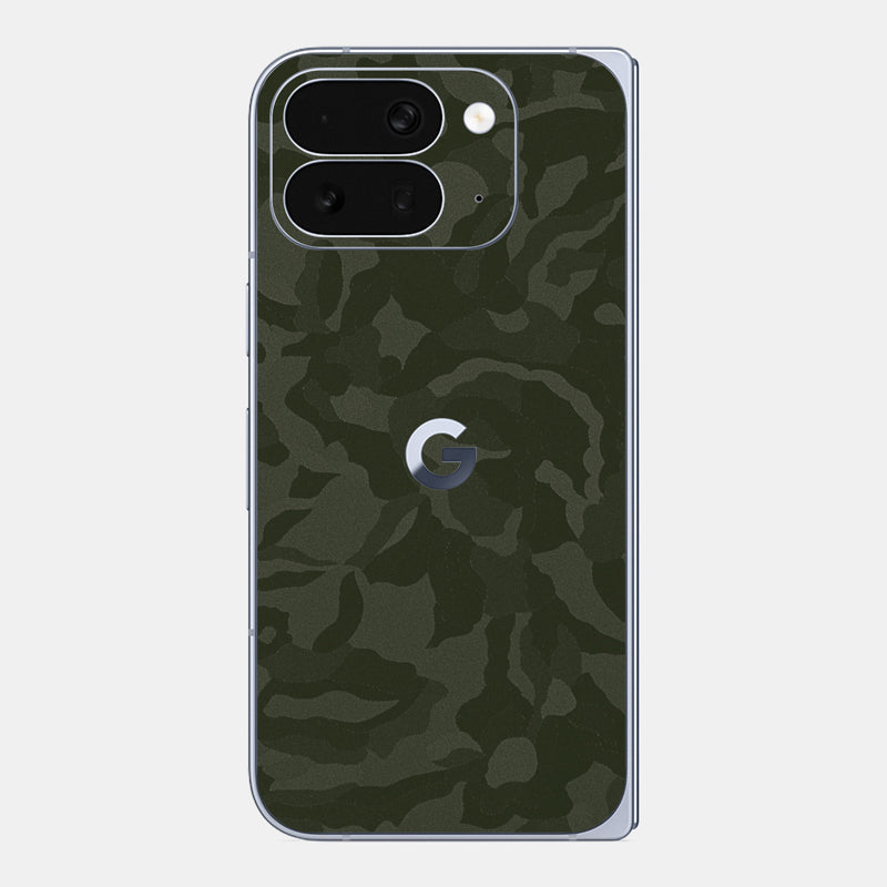 Green Camo Glass Back