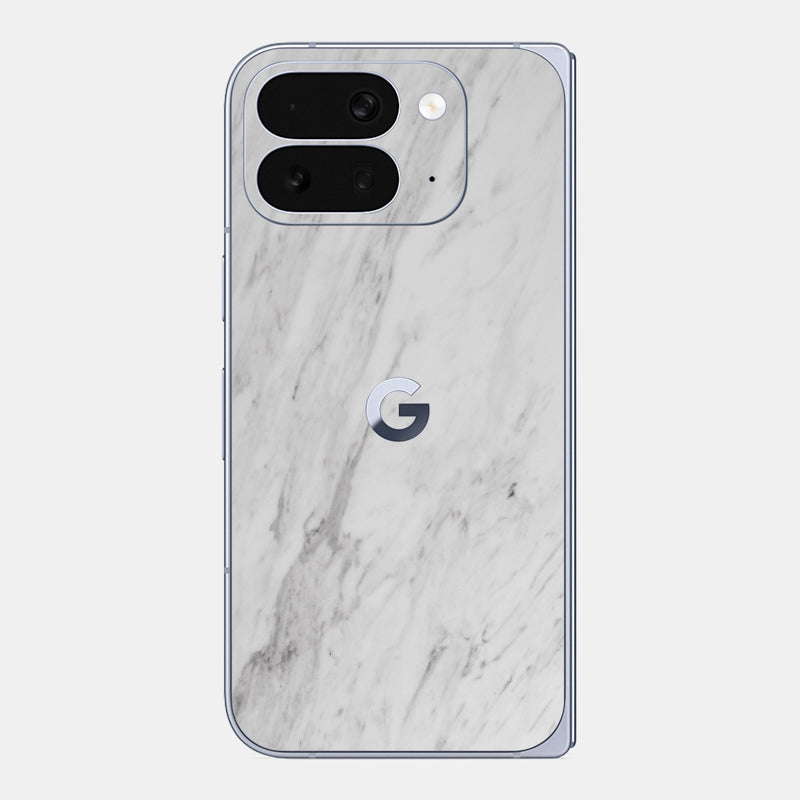 White Marble Glass Back
