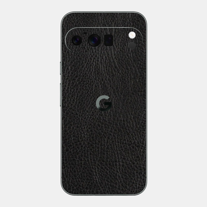 Black Leather Glass Back