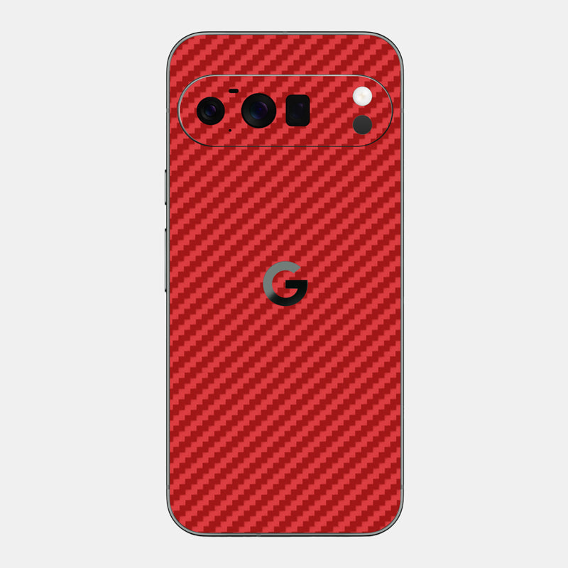 Carbon Fibre Red Glass Back