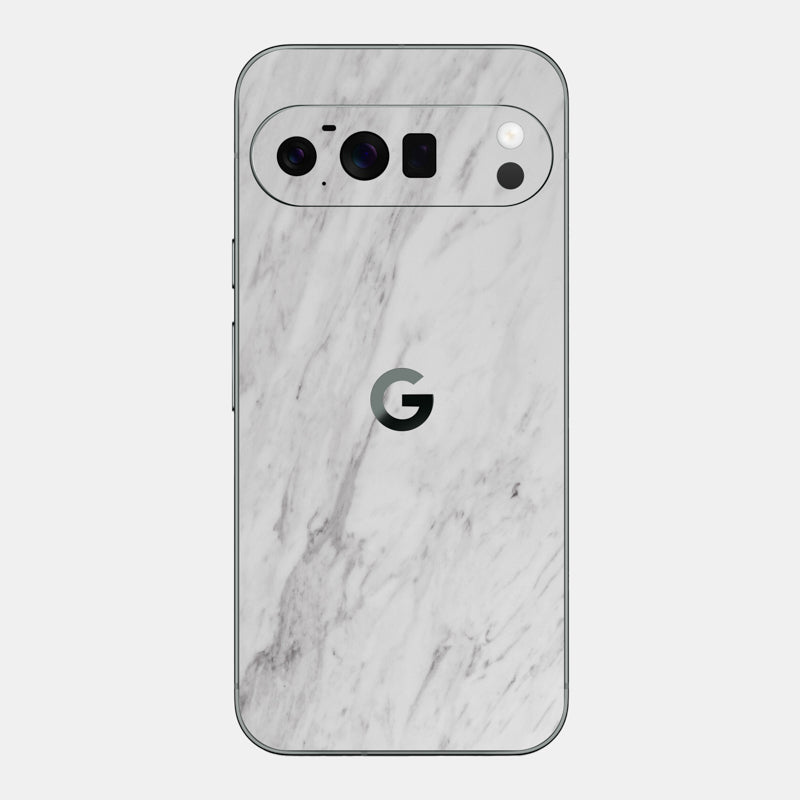White Marble Glass Back