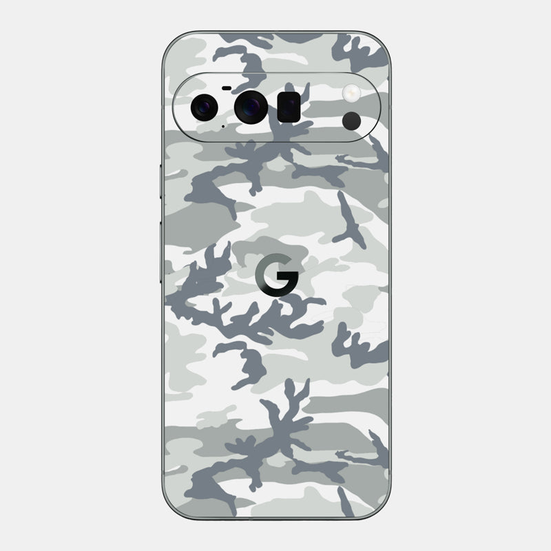 Snow Camo Glass Back
