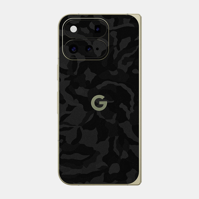 Black Camo Glass Back