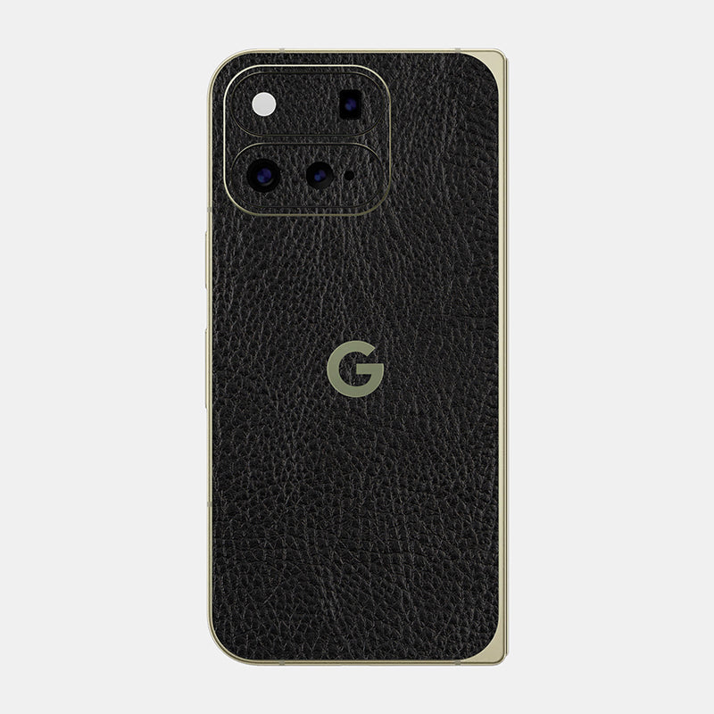Black Leather Glass Back