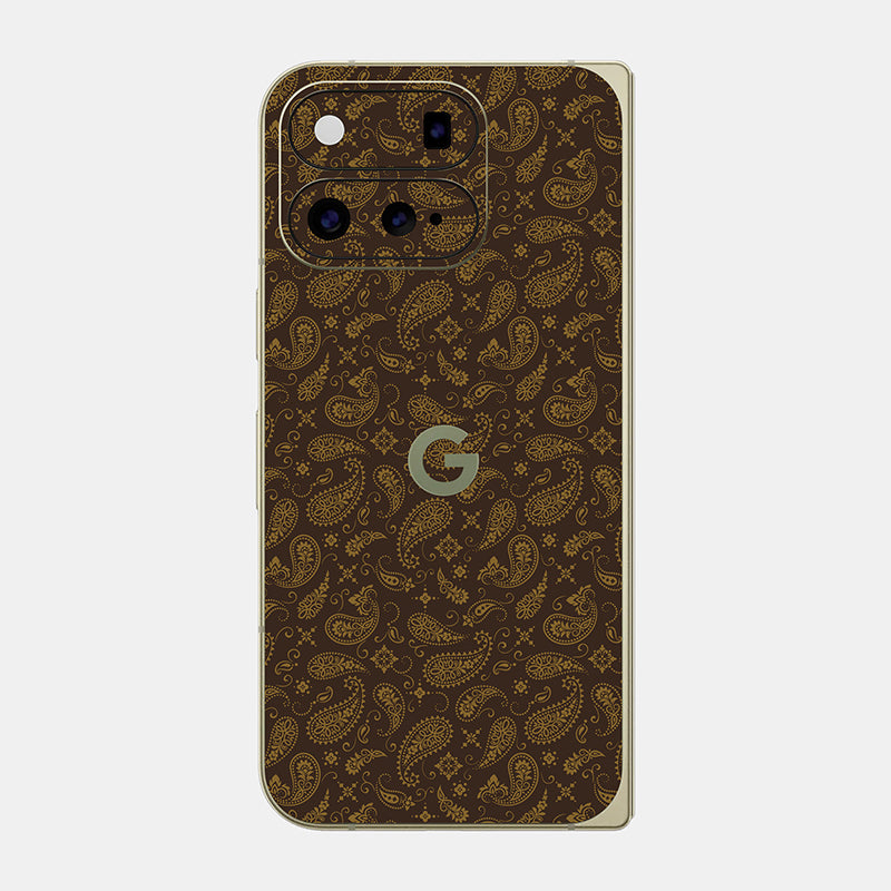 Brown Paisley Glass Back