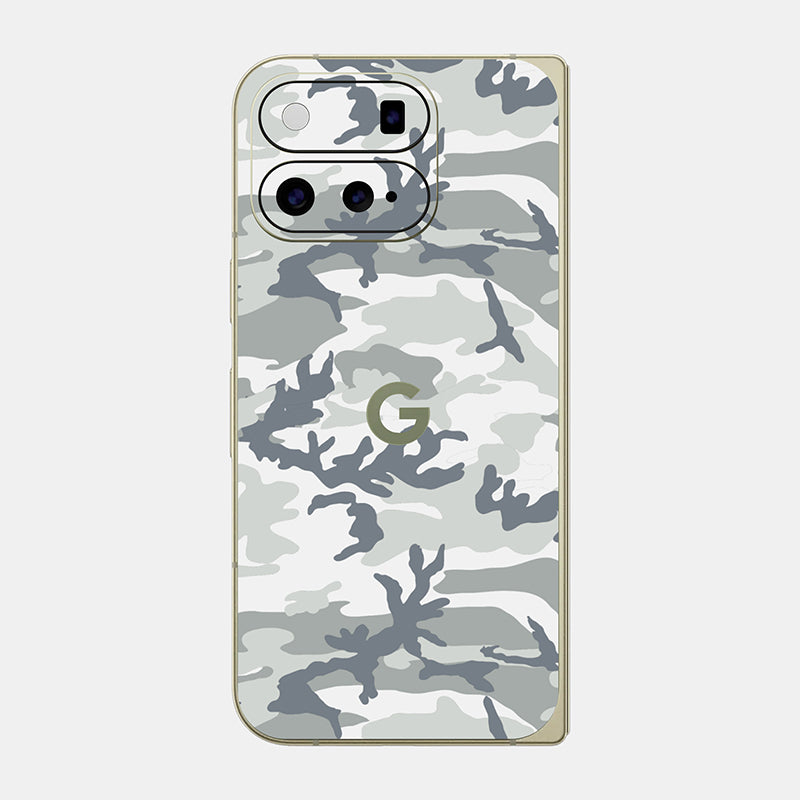 Snow Camo Glass Back