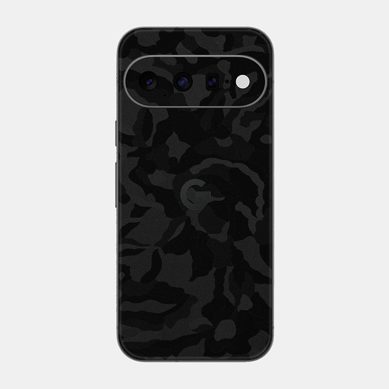 Black Camo Glass Back