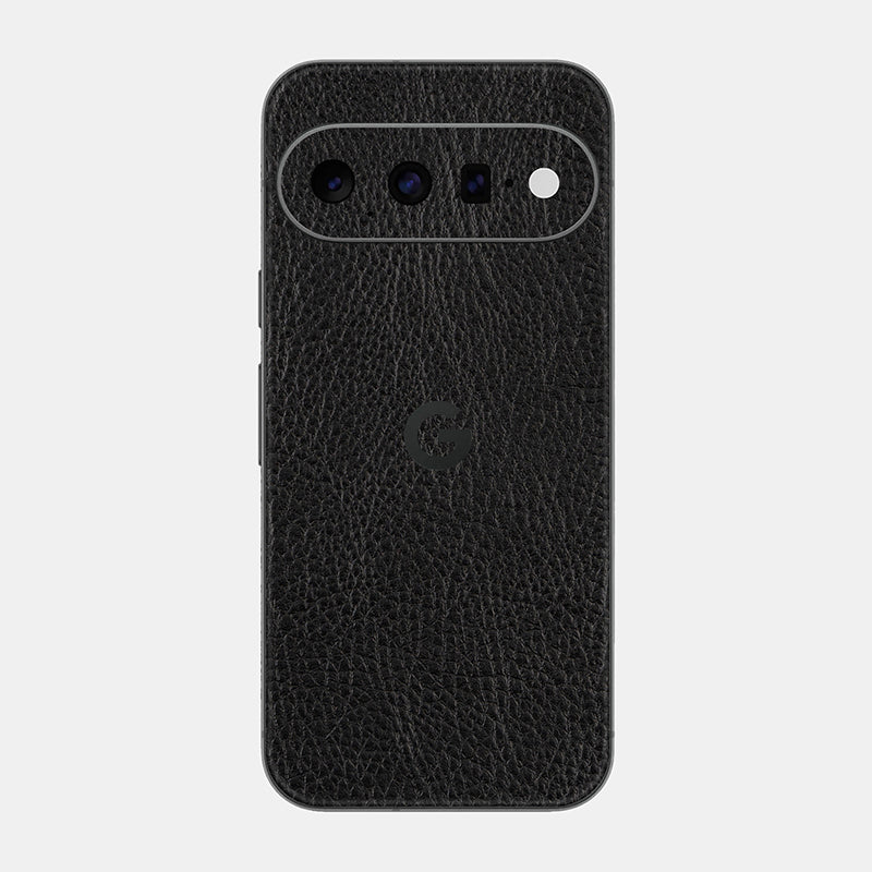 Black Leather Glass Back