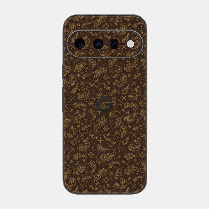 Brown Paisley Glass Back