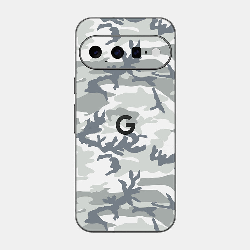 Snow Camo Glass Back