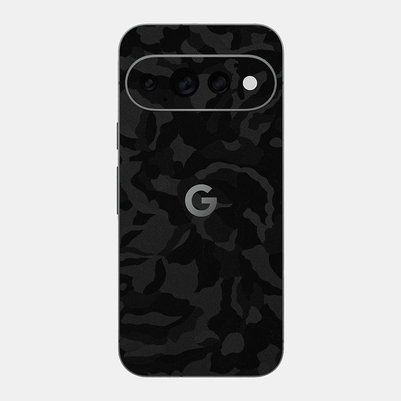 Black Camo Glass Back