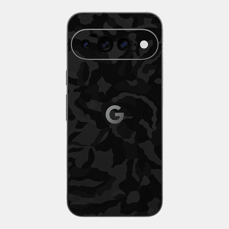 Black Camo Glass Back