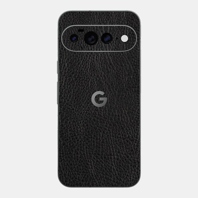 Black Leather Glass Back
