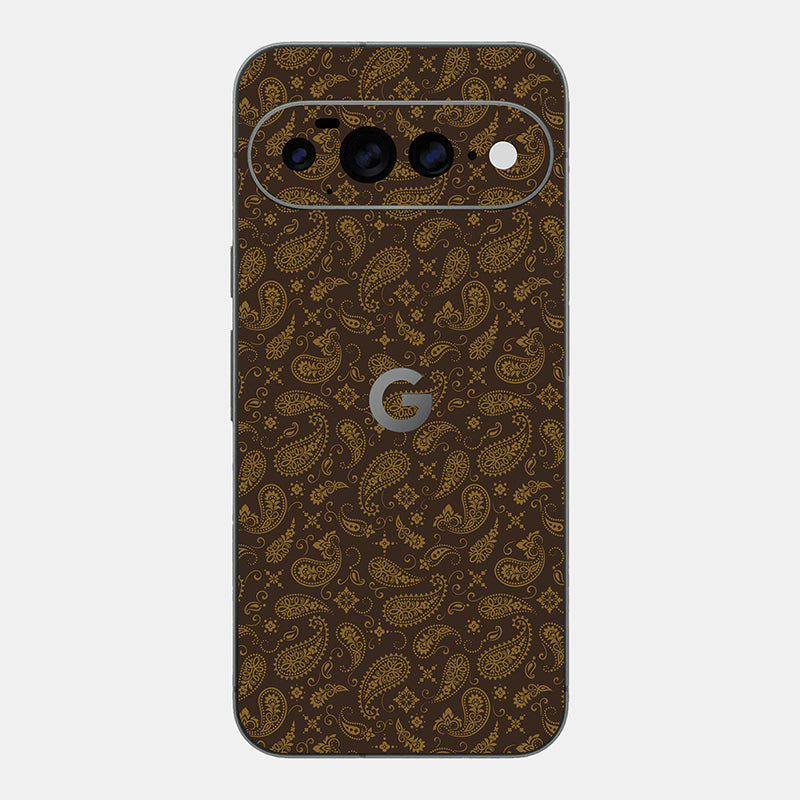 Brown Paisley Glass Back