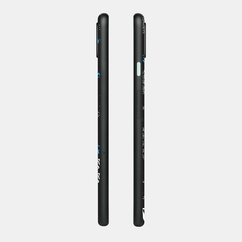 Black Scribble Glass Back