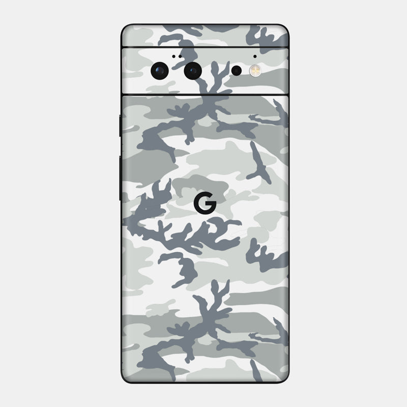 Snow Camo Glass Back