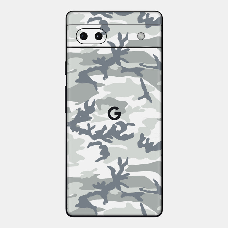 Snow Camo Glass Back