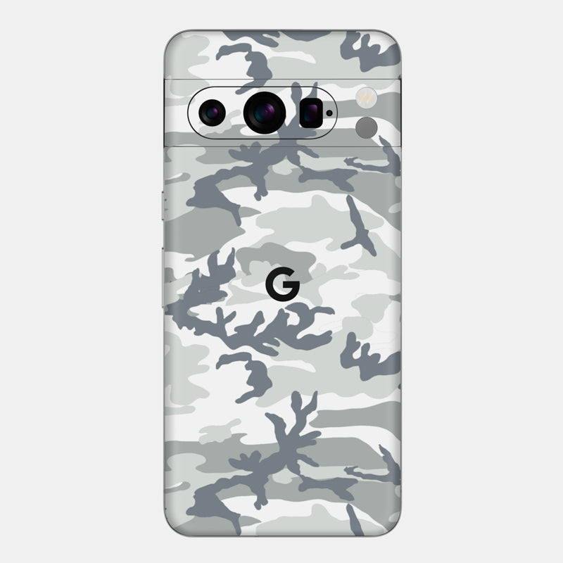 Snow Camo Glass Back