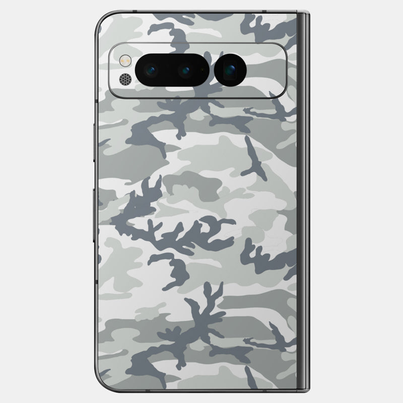 Snow Camo Glass Back