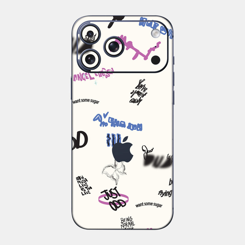 Beige Scribble Full Body