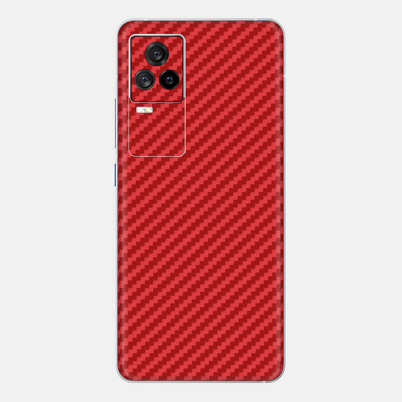 Carbon Fibre Red Glass Back