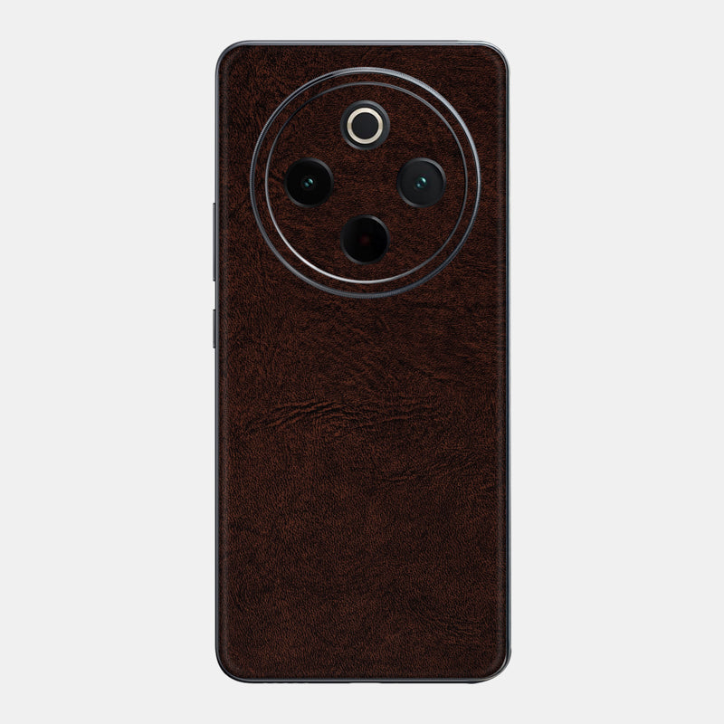 Brown Leather Glass Back